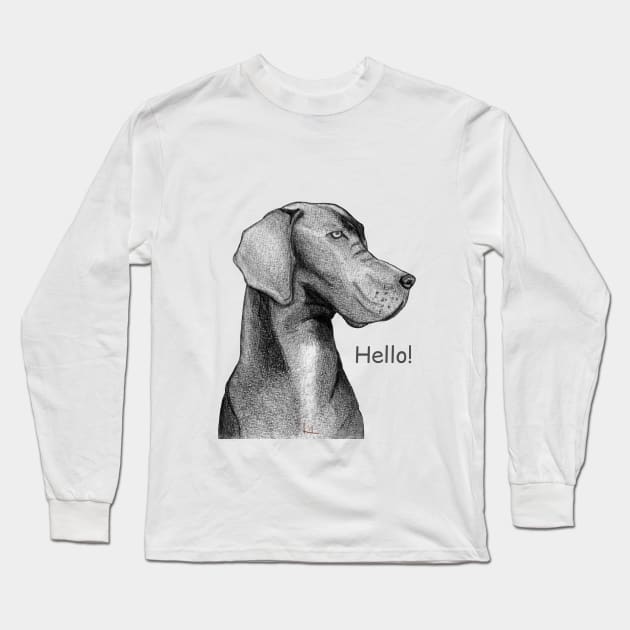 bloodhound standing guard Long Sleeve T-Shirt by Healthy life